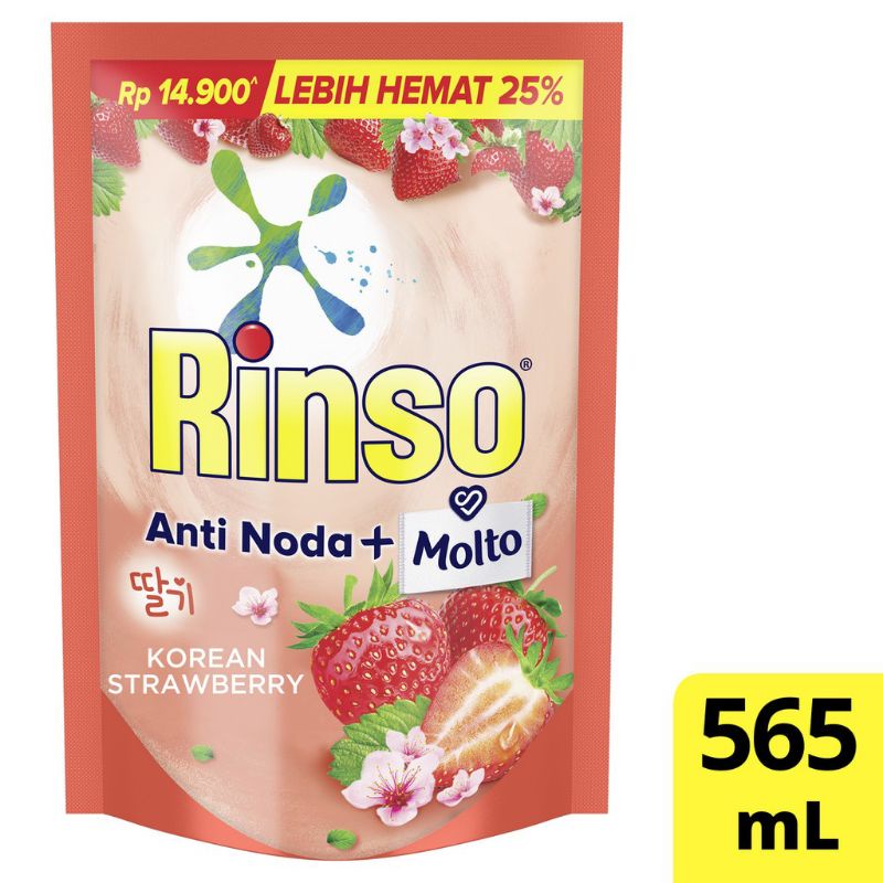 Rinso Anti noda+molto Korean Strawberry 565ml