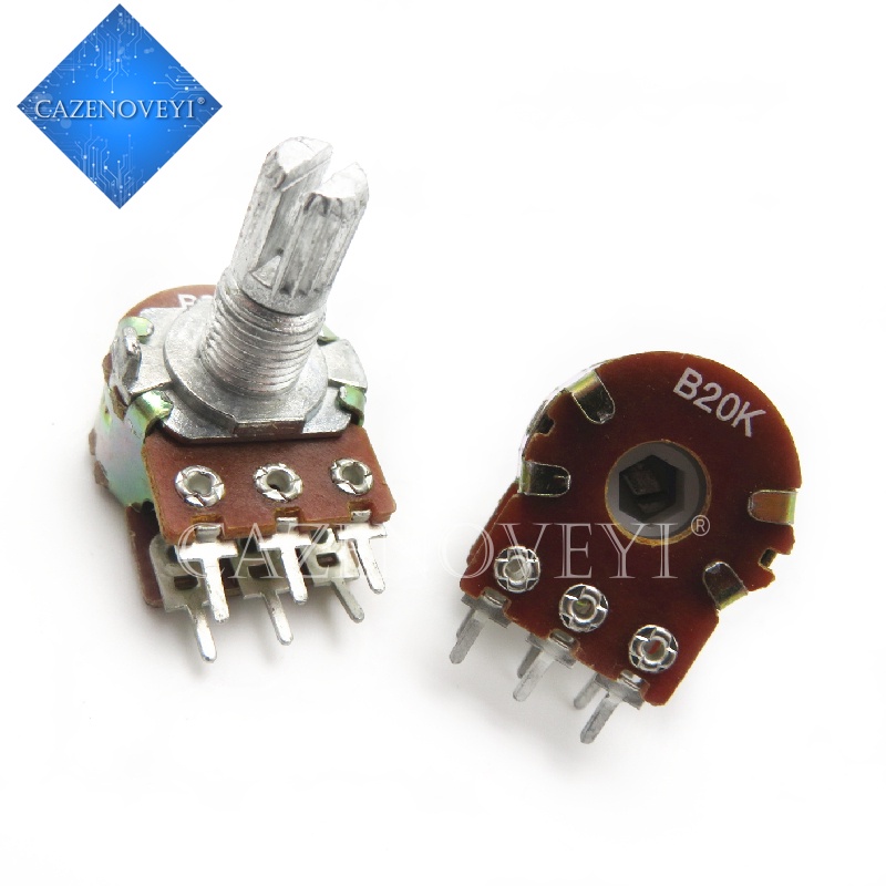 5pcs Potentiometer B1K B2K B5K B10K B20K B50K B100K B500K B1M 6Pin Shaft WH148 1K 2K 100K 5K 50K 500K 10K
