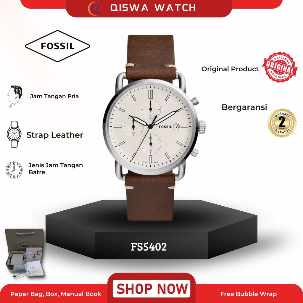 Jam Tangan Fossil Pria FS5402 ORI FOSSIL Watch  Original FS5402 Leather Strap