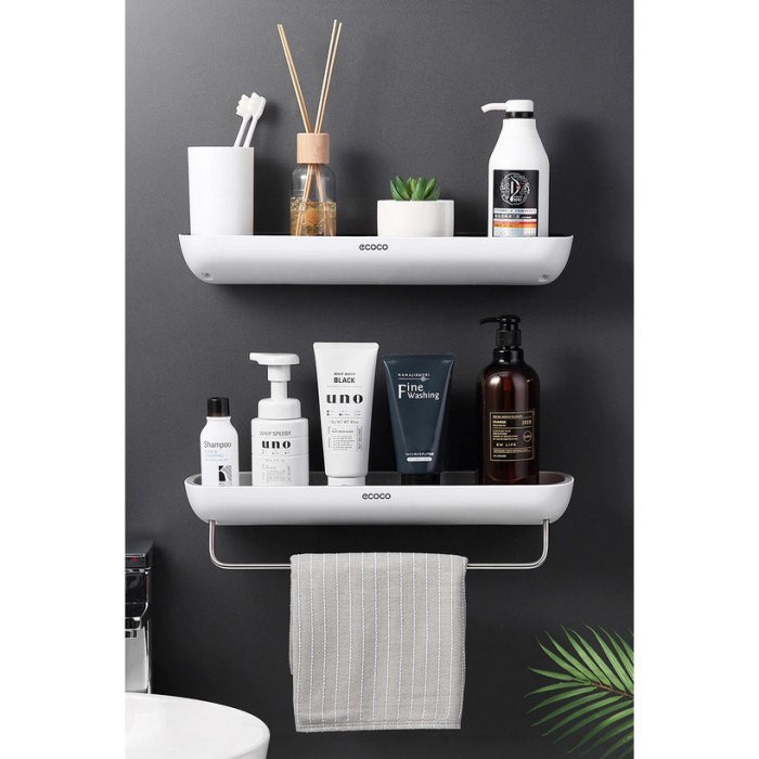 ECOCO Rak Gantung Kamar Mandi Organizer Storage Rack - E1923 - Black