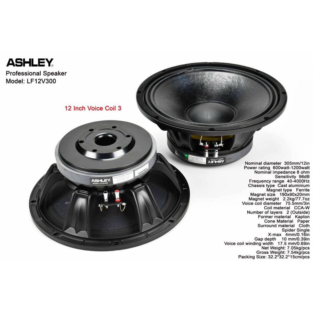 speaker ashley LF12V300 lf12v300 lf12 v300 lf 12 v300 12inch original