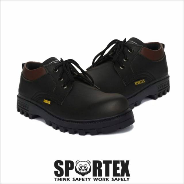 sepatu safety ujung besi kulit SINTETIS type pendek PRIA from SPORTEX