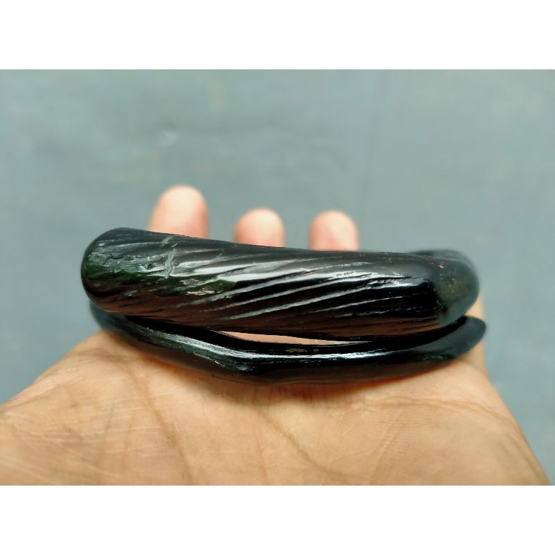 gelang akar bahar hitam berserat alami asli