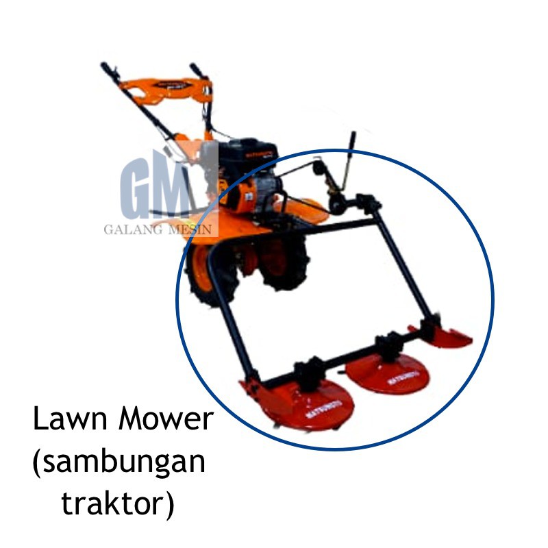 Mesin Traktor Mini Tiller Cultivator + Alat Pemotong Rumput Matsumoto MTM-800 G Lawn Mower Type A MT