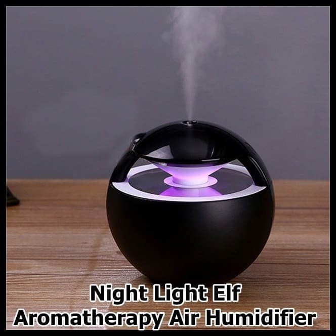 Taffware Night Light Elf Aromatherapy Air Humidifier 450ml H009 black