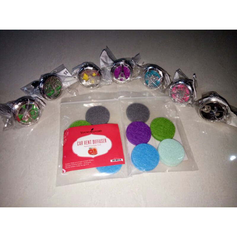 Paket car vent  diffuser + pad  young living( 10pcs/pack)