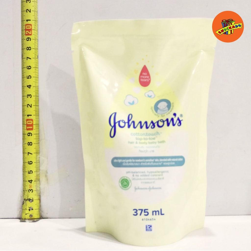 Johnson's Cottontouch Top to Toe Hair and Body Baby Bath Refill 375ml