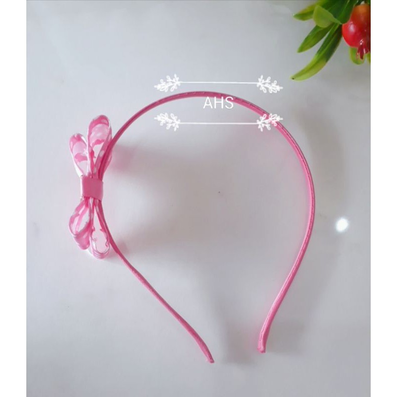 Bando pita kaku motif polkadot