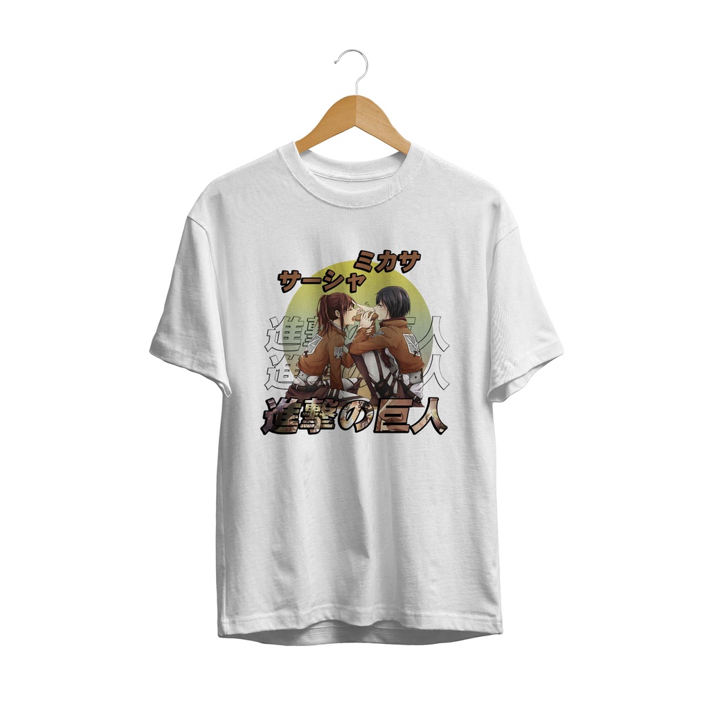 BAJU KAOS SASHA MIKASA ACKERMAN ATTACK ON TITAN SHINGEKI NO KYOJIN AOT