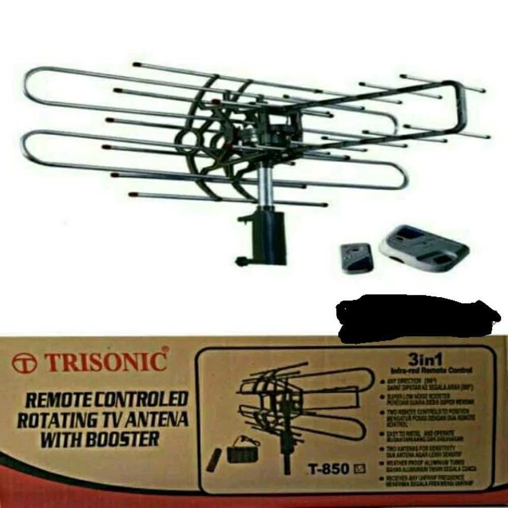 ANTENA TV LUAR REMOT + BOSTER /LCD/LED/PLASMA ROTATE 360 °