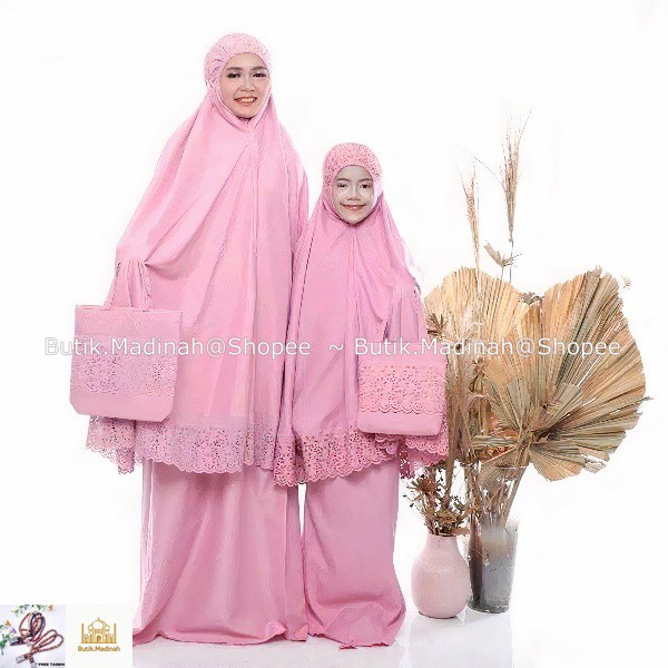 BUTIK.MADINAH MUKENA IBU ANAK TANGGUNG (8-13 TAHUN) PASTELEENA BY SITI KHADIJAH DALANOVA