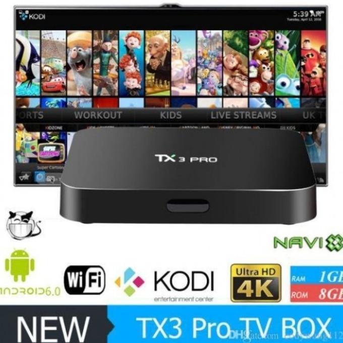Android TV Box TX3 Pro 1GB 8GB Android 6.0 Marshmallow FULL KODI Termurah