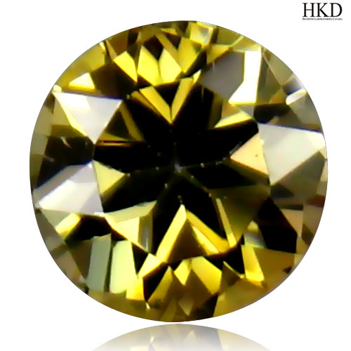 Certified Round 0.58ct 5mm Natural Unheated Untreated Yellow TANZANITE Tanzania Good Luster TZ296