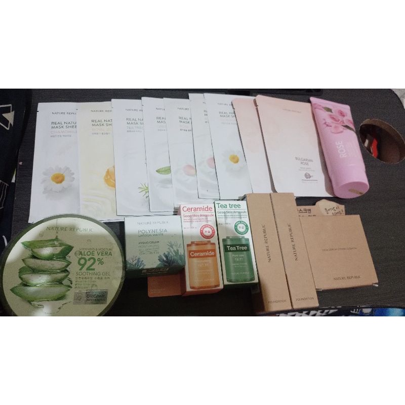 SALE PRODUCT NATURE REPUBLIC CUSHION FOUNDATION TONER PAD ALOEVERA JAR FACEWASH SHEETMASK AMPOULE