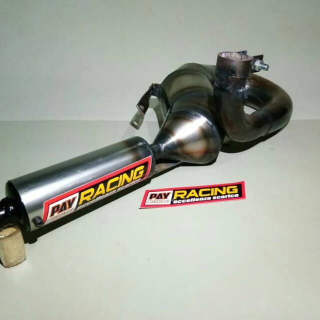 KENALPOT VESPA RACING BUANG KANAN PENDEK