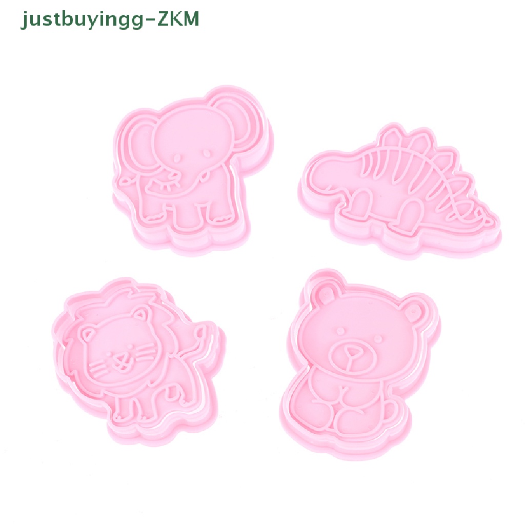 4 Pcs Cetakan Pemotong Biskuit Bentuk Kartun Dinosaurus