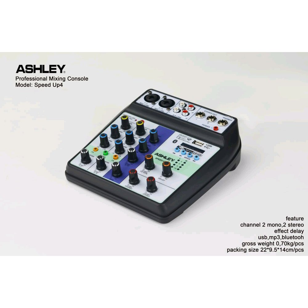 mixer audio mini ashley speed Up4 4 ch usb bluetooth  Terlaris