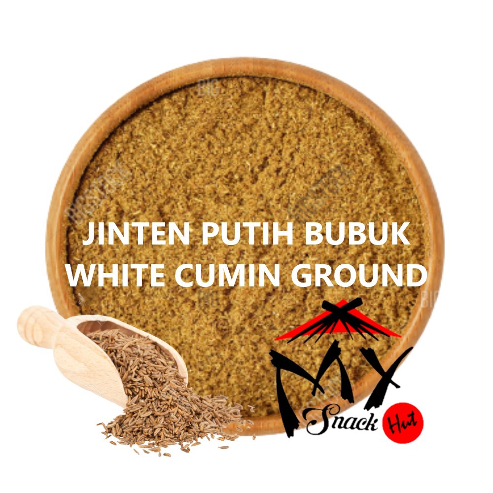 JINTEN PUTIH - PURE WHITE CUMIN SEED BIJI UTUH GROUND POWDER SERBUK REMPAH BUMBU MASAK JINTAN MURNI