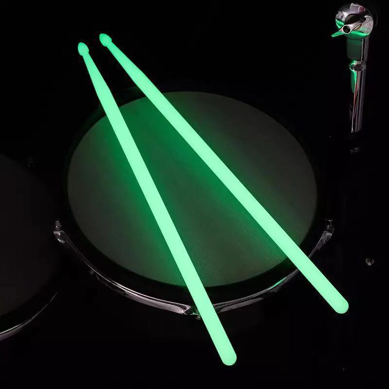 2Pcs Stick Drum Impor Glow In The Dark aksesoris drum Alat Musik Stik Drum Ukuran 5A Stick Drum