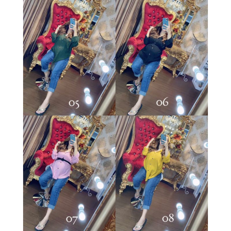 KEMEJA WANITA LENGAN PANJANG/KEMEJA CRINKLE BY RGB ORIGINAL