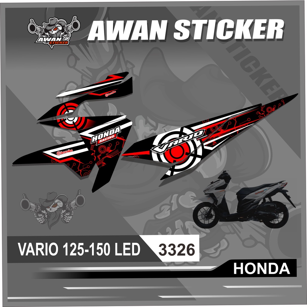 Sticker Striping HONDA VARIO 125-150 led old 2017 Sticker Striping
