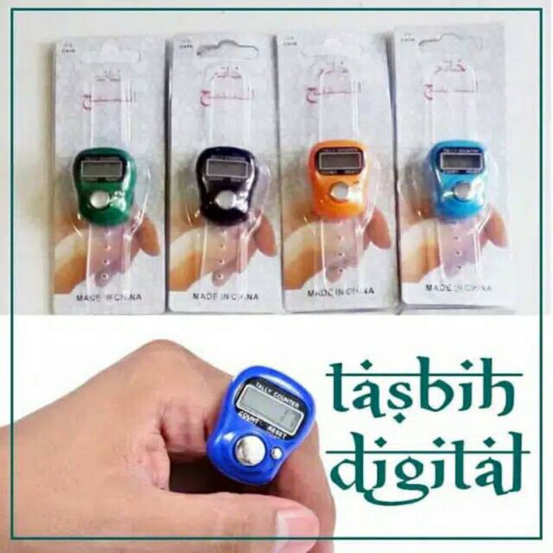 Tasbih Digital LED Mini Finger Counter Store Penghitung