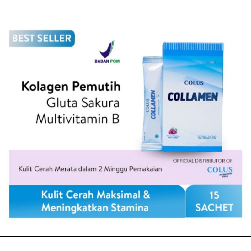 

colus collamen colagen pemutih pria isi 15 sachet