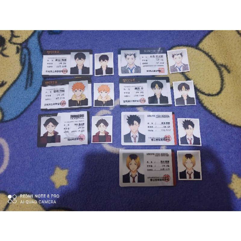 Haikyuu id card + id photo rimumu BOOKED