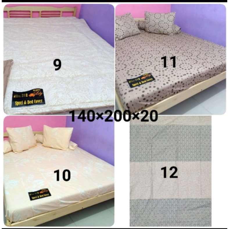 Sprei PERCA my love ukuran 140x200 tinggi 20 motif 3