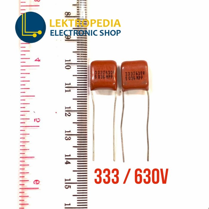 Milar Volt Tinggi 333 / 630v Kapasitor 630 v 33nF 33 nF Mylar Keramik