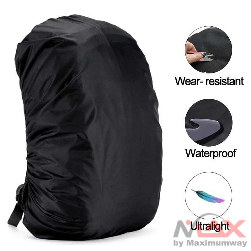 WOYYHO Cover Tas Ransel Anti Air Bahan Polyester Anti Lecet Rain Cover Tas Ransel Waterproof Backpack Cover Rain Cover Backpack Reflective Waterproof Dustproof Sport Bag Cover Outdoor Travel Hiking Climbing Rucksack Rainproof Cover