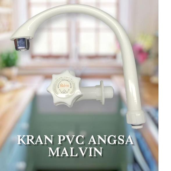 ❀ KRAN ANGSA WASTAFEL AIR CUCI PIRING DAPUR PLASTIK PVC MALVIN / KERAN ANGSA PVC ♙