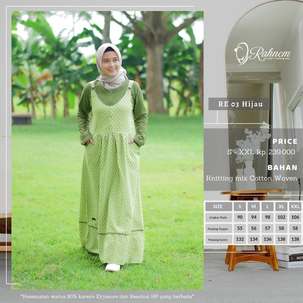 Gamis Terbaru Rahnem RE 03 / Fashion Muslim Gamis