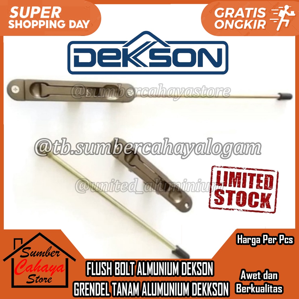 Grendel Tanam Dekkson Dekson Flush Bolt Gerendel Tanam Stainless Steel almunium alumunium alminium a