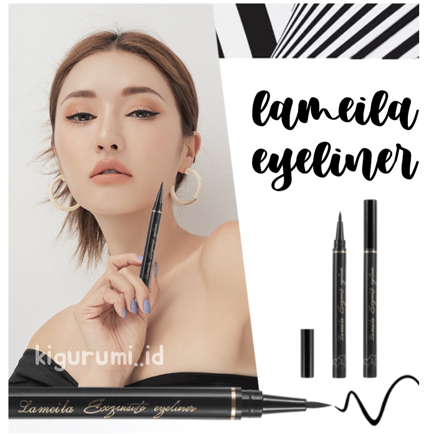 LAMEILA Eyeliner Mata Black Gold Tahan Air Waterproof LA127 808