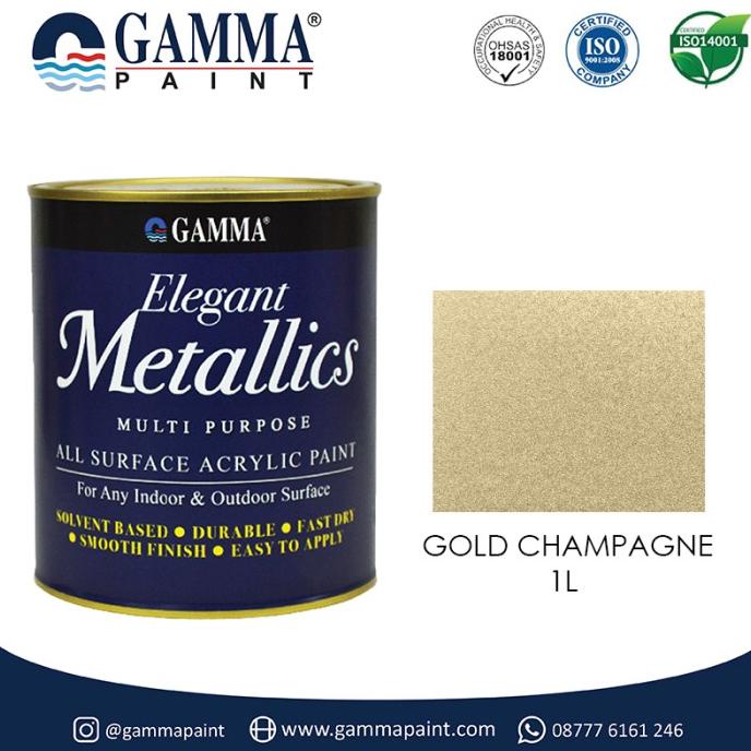 Elegant Metallics - GOLD CHAMPAGNE - Cat Duco Metalik NC Besi & Kayu