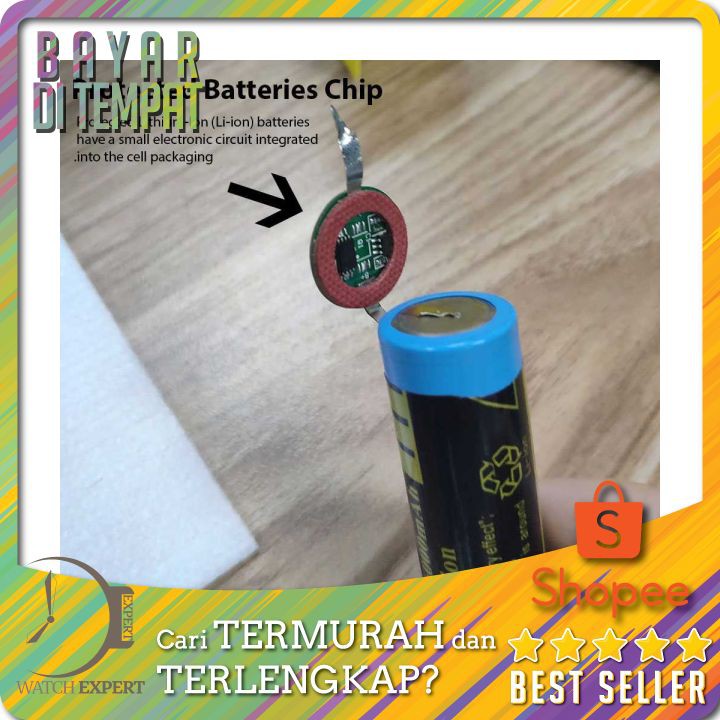 TERMURAH Baterai 18650 Protection Board 6000mAh 3.7V Button Top