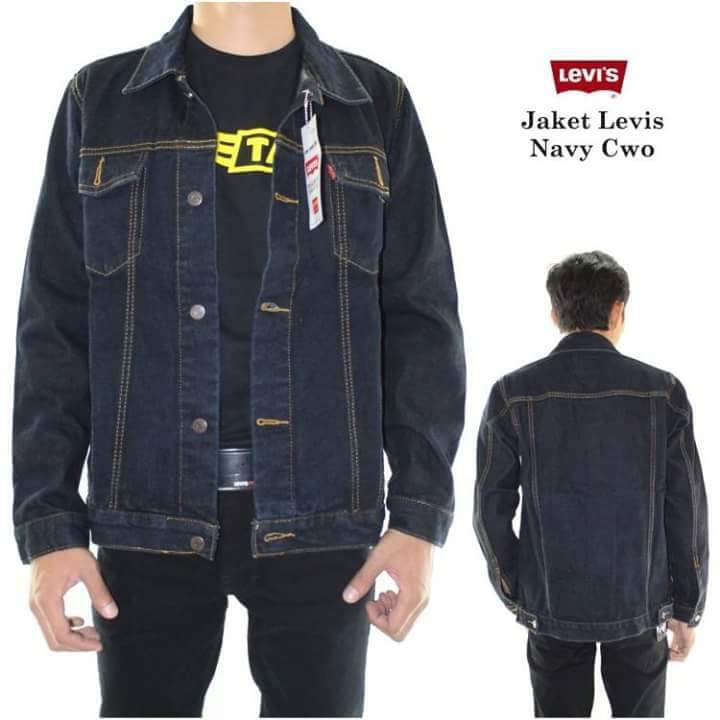 Jaket Pria Levis 501 Bahan Denim Nyaman Dipakai Jaket Panjang Jaket Asli