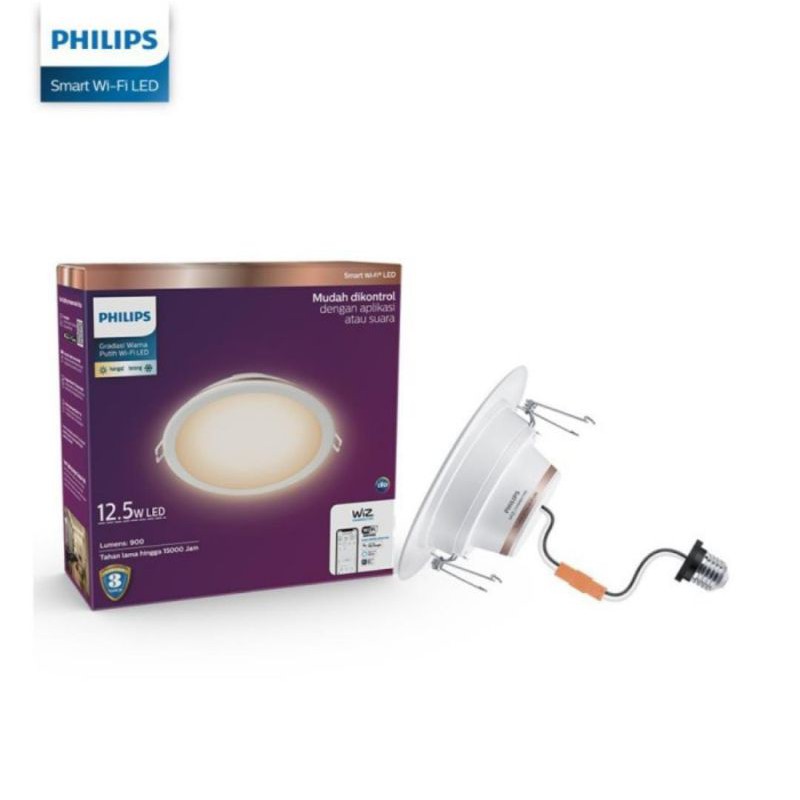 Lampu Downlight Wifi Philips 12,5w Downlight Panel 12,5 watt Dimmer Tuneable