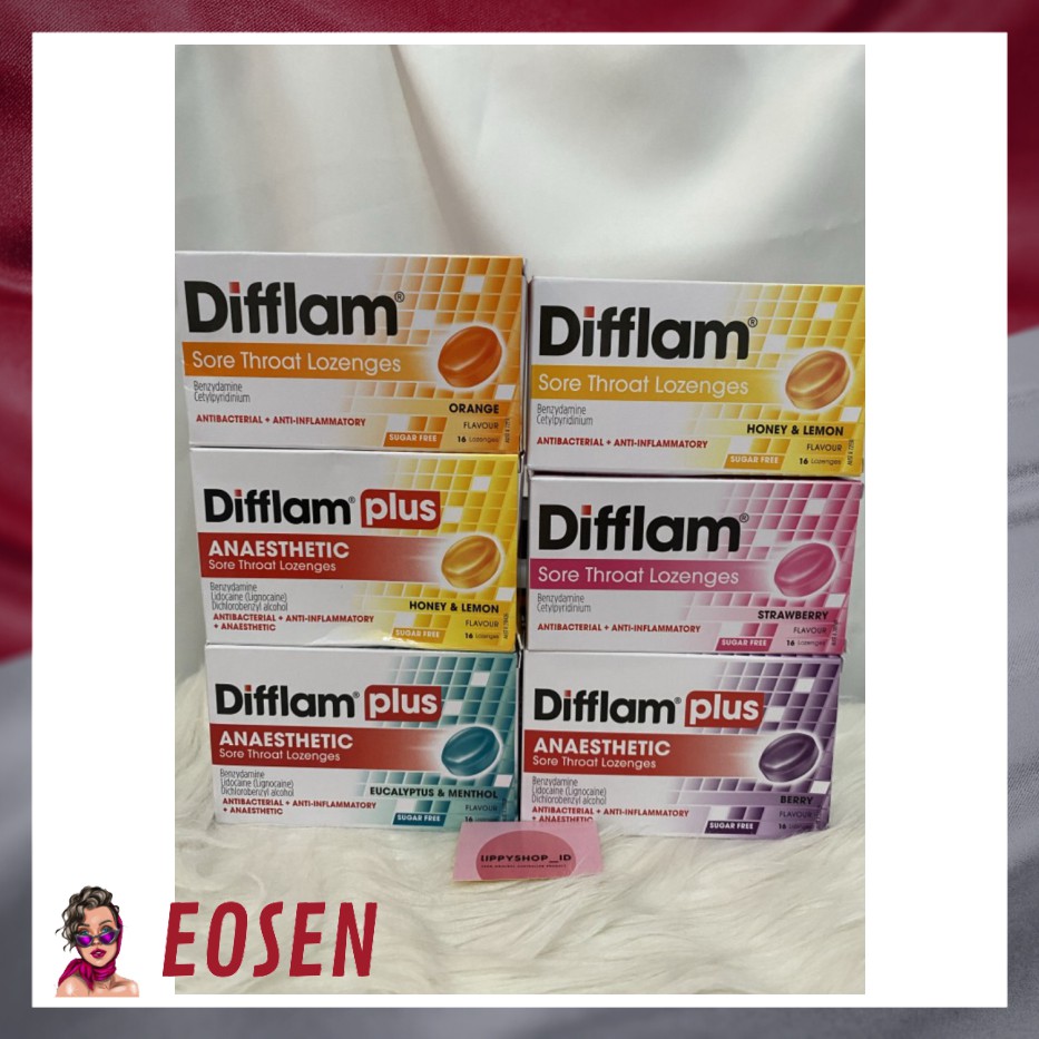 Jual Difflam Plus Difflam Sore Throat Lozenges Exclusive Shopee