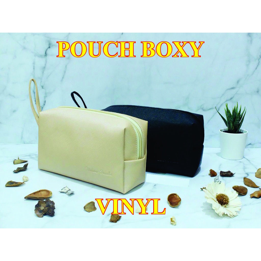 Boxy Vinyl Dompet Kubus Vinyl Pouch Boxy Souvenir Nikah Dompet Kosmetik