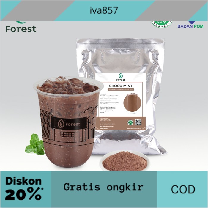 

PROMO Bubuk Minuman CHOCO MINT Powder - FOREST Bubble Drink - POWDR+BUBLEWRAP GRATIS ONGKIR