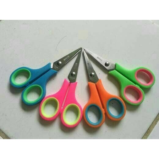 

Gunting Kertas Mini Baja Gagang Karet M2000 Stainless Steel Scissors