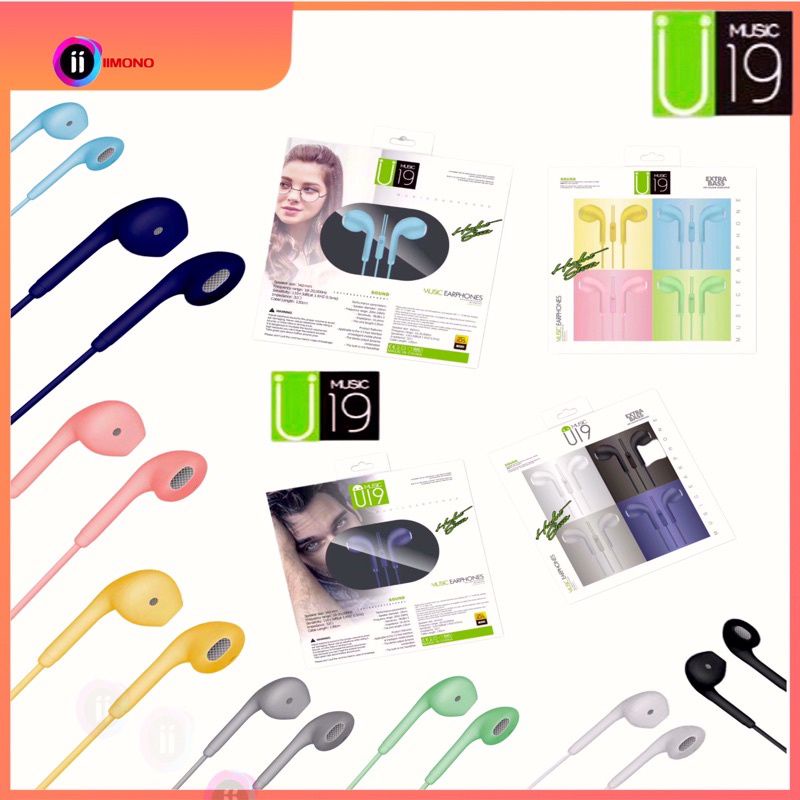 HEANDS FREE U-19 HEADSET FULL BASS WARNA