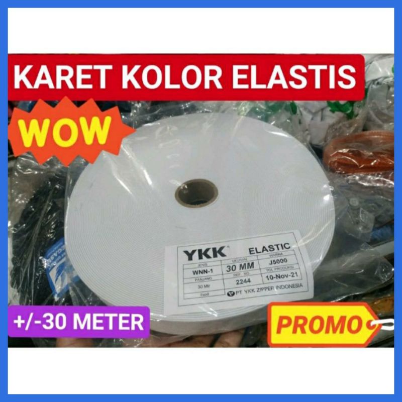 Karet Elastis ykk 3cm 2,5cm 2cm kiloan per roll celana ykk