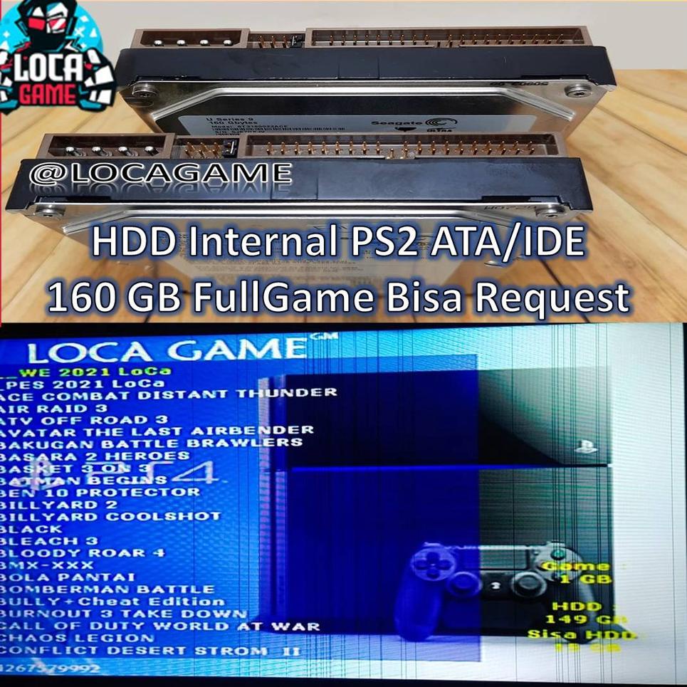 (NEW STOCK) HARDISK INTERNAL ATA/IDE 160GB UNTUK PS2 FAT/TEBAL FULLGAME BISA REQUEST