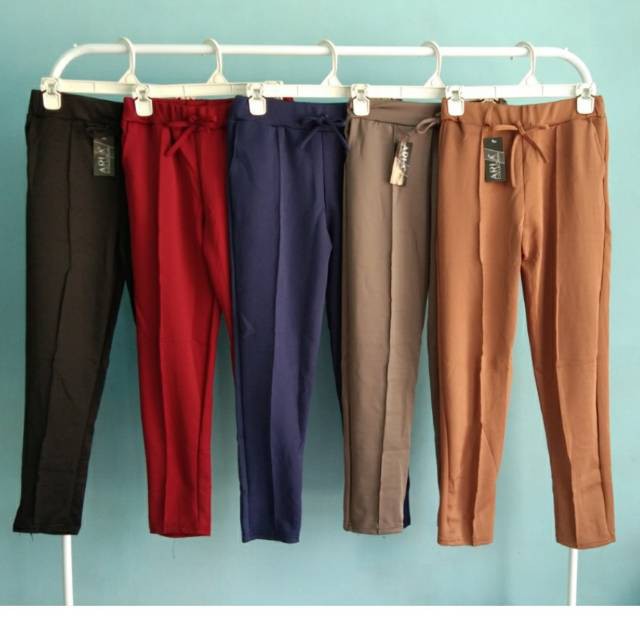 Celana Luna Cubit Bahan Scuba / Doty Pants Scuba Polos