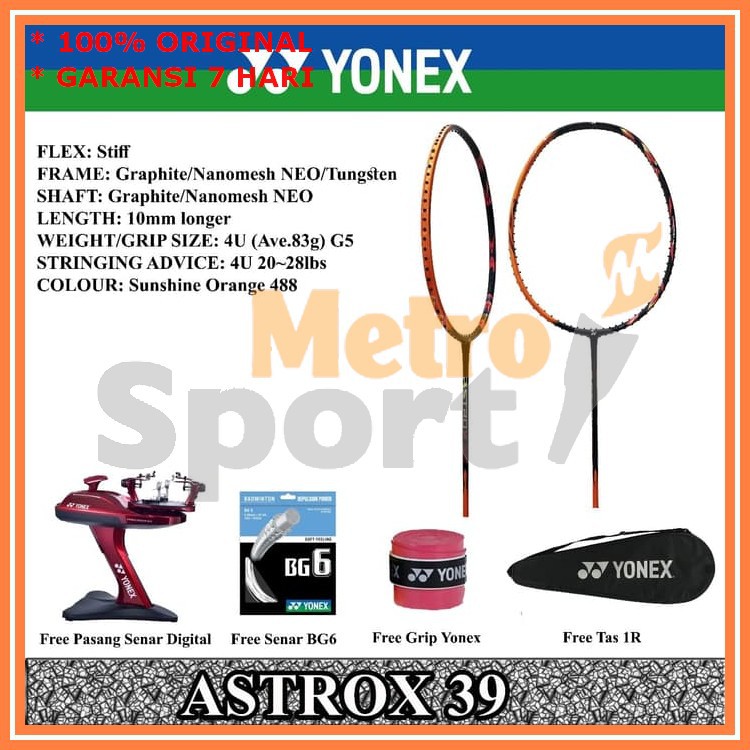 Yonex Astrox 39 Raket Badminton Original