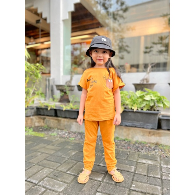 Setelan Playset Anak Boboho 1 - 5 Tahun Setelan Pendek Panjang Cotton Smilee Lucuna Unisex CBKS S23