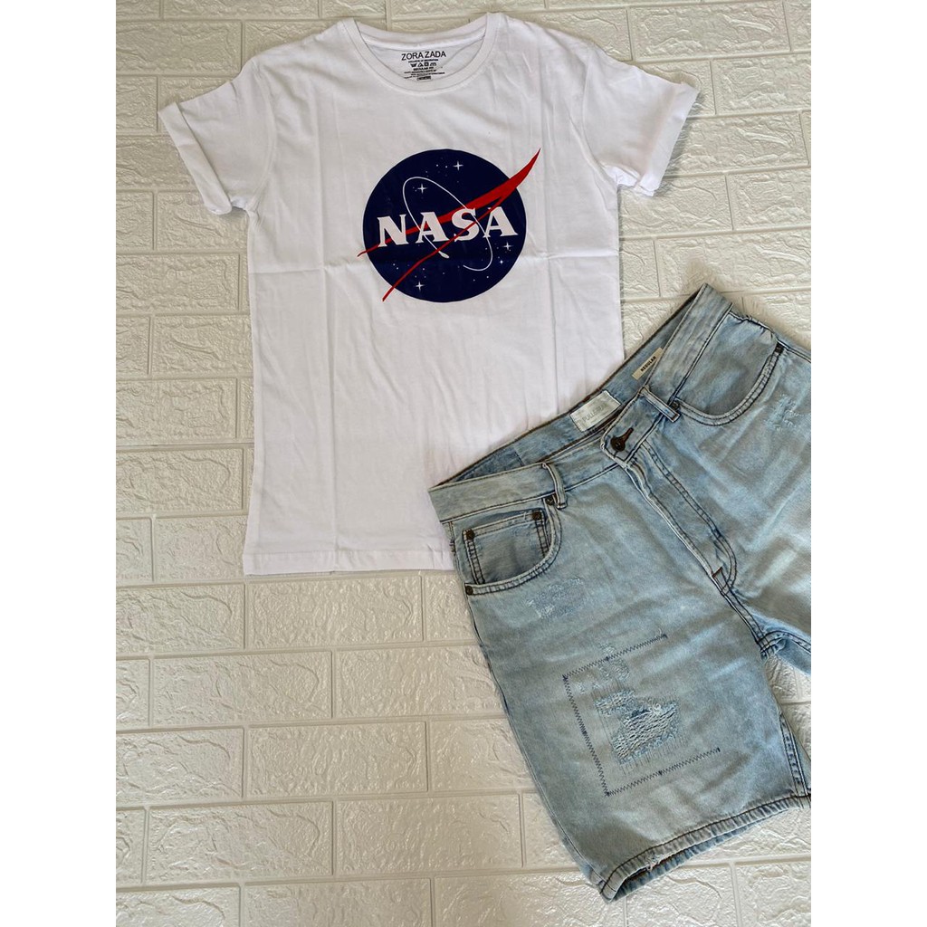 BAJU KAOS ATASAN DISTRO MOTIF NASA TSHIRT DISTRO KATUN COMBAD PREMIUM 4 WARNA